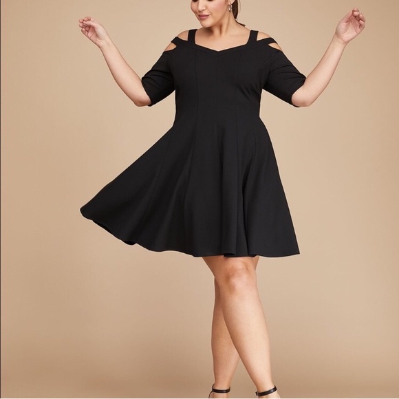 18W Lane Bryant Strappy Shoulder Fit & Flare Dress - Picture 2 of 11